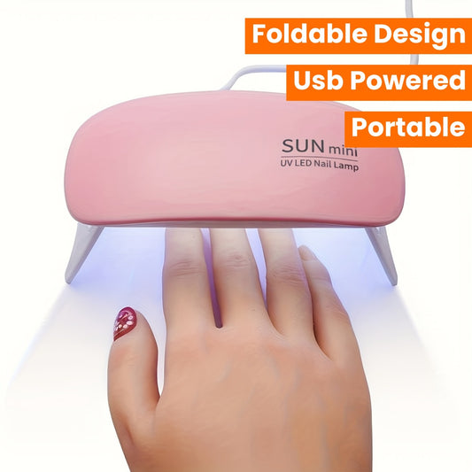 UV LED Nail Lamp 6W – Mini Nail Dryer with Timer | Premium Quality, Smooth Finish | Durable, Stylish & Compact Design