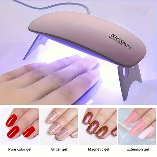 UV LED Nail Lamp 6W – Mini Nail Dryer with Timer | Premium Quality, Smooth Finish | Durable, Stylish & Compact Design